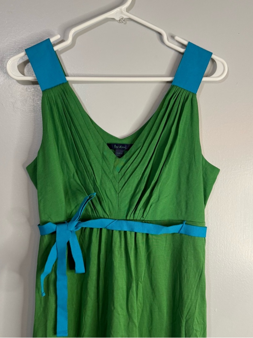 Boden Green Sleeveless Summer Dress Size 10 - Picture 6 of 10